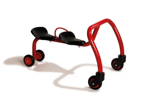 Winther Walkabout Duo Dreirad - Kompaktes und wendiges Dreirad für zwei Kinder, ideal für gemeinsames Fahren und Spielspaß im Freien.
