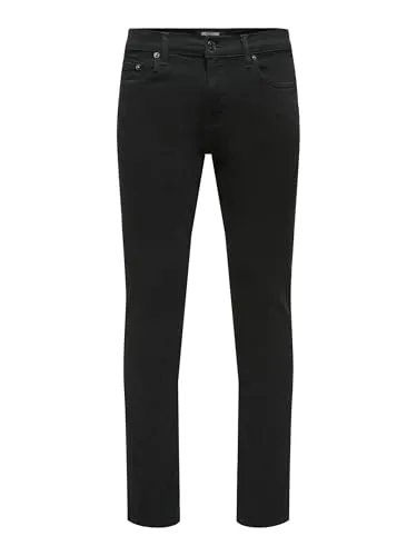ONLY & SONS Slim-fit-Jeans ONSLOOM SLIM LBD 8263 AZG DNM NOOS grau 32 - Modische Slim-fit-Jeans in Grau, aus pflegeleichtem Denim mit 99% Baumwolle und Elasthan für optimalen Tragekomfort. Ideal für den lässigen Look.