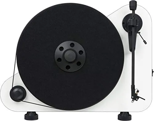 Pro-Ject VT-E R, Vertikaler Plug&Play Plattenspieler (Weiß) von Pro-Ject