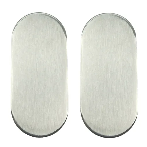 FELGNER Schutzrosette/Blind-Rosette (1 Paar) ovale Form in Edelstahl matt