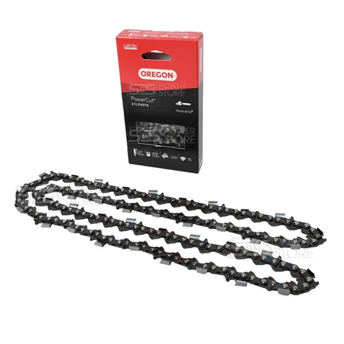 Oregon Profi Sägekette Vollmeißel 21LPX076E – PowerCut 50 cm - Hochwertige Sägekette für verschiedene Marken wie Dolmar und Husqvarna. Mit PowerCut Technologie für reduzierten Kraftaufwand und effizienten Schnitt. Ideal für anspruchsvolle Anwendungen im Kettensägenzubehör.