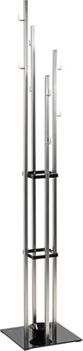 Mid.you Garderobenständer mit integriertem Schirmständer - Garderobe aus hochwertigem Edelstahl und Metall, mit 8 Haken für Jacken und einem praktischen Schirmständer – ideal für einen ordentlichen Eingangsbereich!