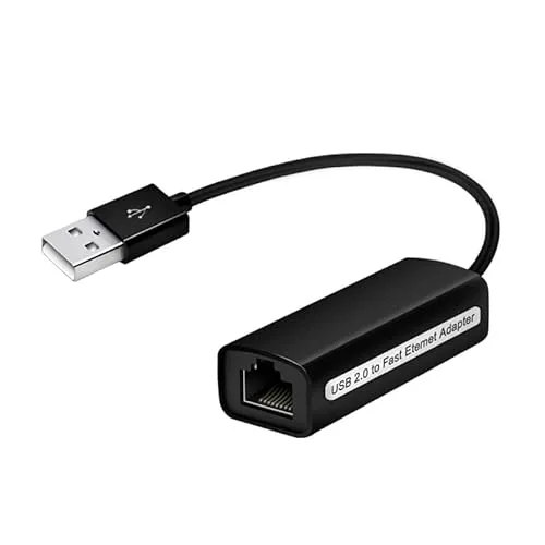 Ziyan USB LAN Adapter USB 2.0 Netzwerk Adapter Patchkabel DSL RJ45 Netzwerkadapter 10/100 Mbps für Laptop, Windows 10/7/98/ME/2000/XP/Vista32/64,MAC OS10.9,Android,Linux