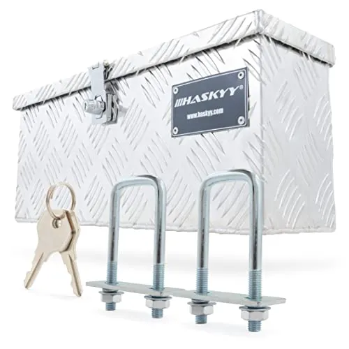 HASKYY Aluminium Transportbox 485x140x200 mm - Robuste Werkzeugbox für LKW und Wohnwagen - Werkzeugkästen - Die HASKYY Aluminium Transportbox bietet hohen Schutz vor Staub und Feuchtigkeit, ideal für den sicheren Transport von Werkzeugen und Campingausrüstung.