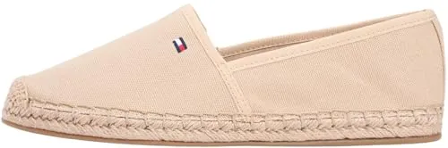 Tommy Hilfiger Flag Canvas Espa Slipper Beige in beige von Tommy Hilfiger