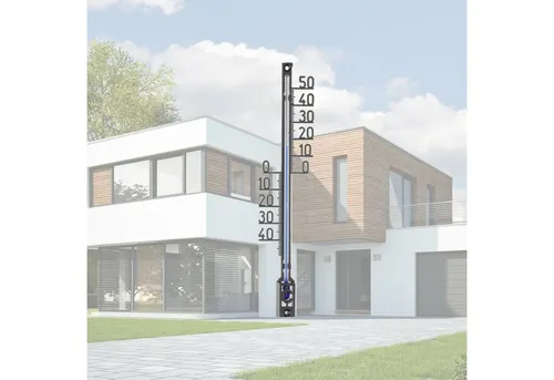 Lantelme Gartenthermometer 5 Stück Außenthermometer Garten Thermometer Außen Analog, Kunststoff, Farbe Schwarz, 16cm Lang, Deutsche Herstellung