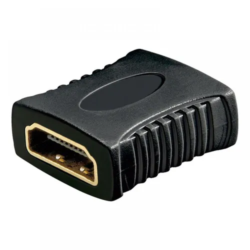 Goobay 60729 HDMI Adapter - vergoldet, ideal für die Verbindung von 2 HDMI-Kabeln ohne Signalverlust