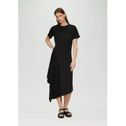 s.Oliver Tailliertes Midikleid mit Raffungen in schwarz von s.Oliver