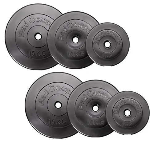 Bad Company Hantelscheiben 30/31 mm Kunststoff 60kg Set von Bad Company