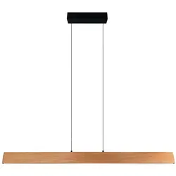 Trio Edgewood LED Pendelleuchte 36W dimmbar Holzfarbig - Elegante LED-Pendelleuchte für Wohn- und Arbeitsbereiche. Mit 150 cm Länge und einstellbarer Lichtfarbe von 2700 bis 6000 Kelvin passt sie perfekt über Esstische oder Schreibtische. Integrierte Touch-Steuerung und dimmbare Funktion sorgen für individuelle Lichtakzente.
