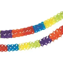 Papstar 1 Karton = 12xGirlande, Papier Ø 11,5 cm · 4 m - Girlanden für festliche Anlässe, ideal für dekorative Raumgestaltungen mit 12 Stück im Karton und einer Länge von 4 m.