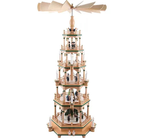 KWO Weihnachtspyramide 6-stöckig Paradies (106cm)