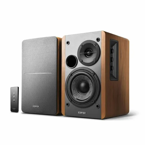 Edifier R1280T HiFi-Regallautsprecher - 2-Wege Aktivlautsprecher, Holzgehäuse für optimalen Klang auf dem Tisch oder Regal