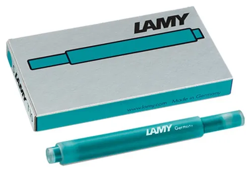 LAMY Großraum-Tintenpatronen T10 türkis im Blister 5 Patronen