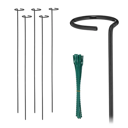 Pflanzstäbe Pflanzenstange Rosenstab Pflanzenhalter Pflanzenbinder 6er Set