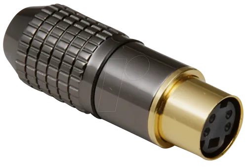 BKL 0204118 - Mini-DIN-Kupplung - 8-pol, Metall, vergoldet