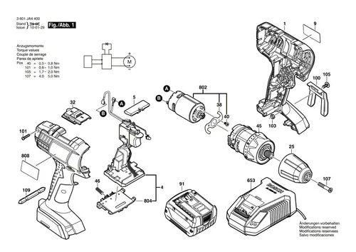 BOSCH Gleichstrommotor 14,4V | Ersatzteile für Akkuschrauber GSR 14,4-2-LI - 360