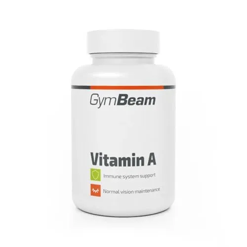 GymBeam Vitamin A - Retinol, 3000 µg pro Tagesdosis, unterstützung des Immunsystems, Haut, Sehkraft & Stoffwechsel, in Kapselform, Nahrungsergänzungsmittel für allgemeine Gesundheit