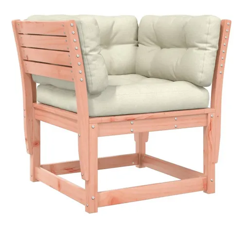 vidaXL Gartensofa mit Armlehnen und Kissen aus Douglasie