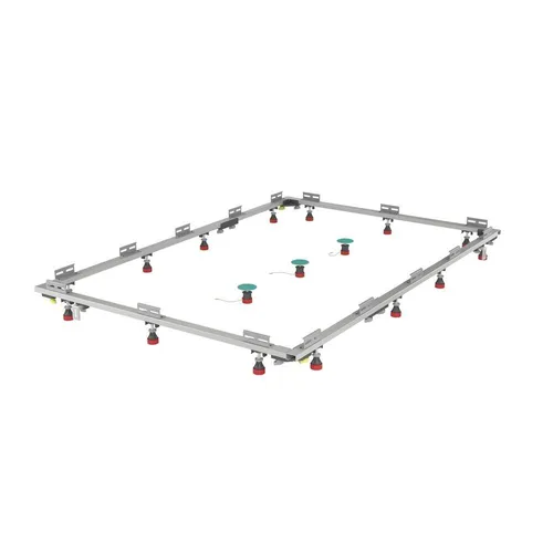 Mepa Montagerahmen 150177 für superfl. Duschwannen 120/180 - Robuster Montagerahmen aus Stahl, ideal für die einfache Installation von superflachen Duschwannen, höhenverstellbar von 95 bis 190 mm.