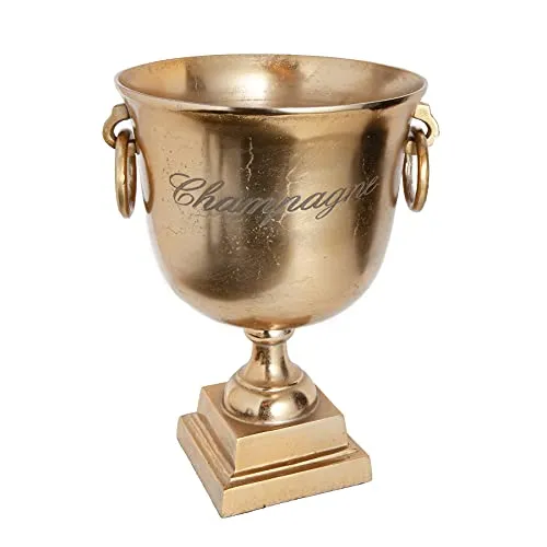 Invicta Interior Champagner Kühler 40cm - Eleganter Sektkübel in Goldoptik - Weinkühler & Sektkühler, aus Metall-Aluminium-Legierung, ideal für stilvolle Partys und besondere Anlässe.