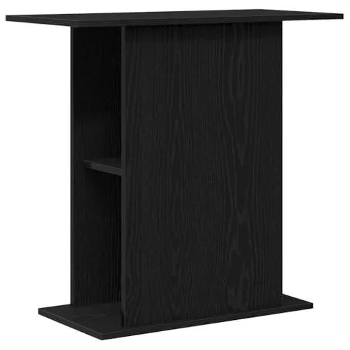 vidaXL Aquariumständer Schwarze Eiche 75x36x72,5 cm - Aquarienständer aus hochwertigem Holzwerkstoff, stabil und feuchtigkeitsbeständig, bietet viel Stauraum und verleiht Ihrem Wohnraum moderne Eleganz.