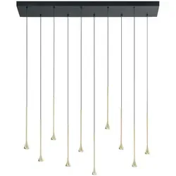 Produktbild Fabas Luce LED-Hängeleuchte Susa, Höhenverstellbar, Schwarz & Messing