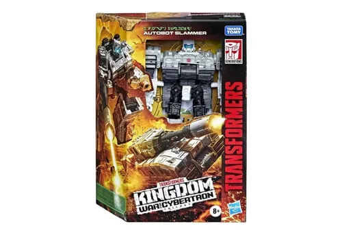 Hasbro F03645L03 - Transformers WFC Deluxe Autobot Slammer - Actionfigur aus Transformers: War for Cybertron, verwandelt sich in 20 Schritten in einen Panzer und enthält Blaster-Zubehör sowie eine Golden Disc-Karte für spannende Kämpfe!