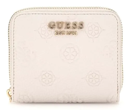 GUESS Cresidia SLG Zip Around Wallet S Cream White in weiß von GUESS