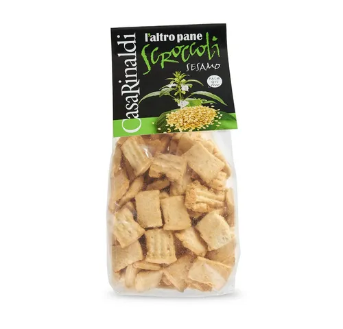 Casa Rinaldi Knabberei, Traditionelle Scroccoli Salziger Snack mit Sesam im Beutel 300g