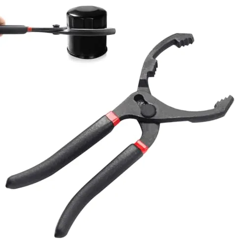 OBEST Ölfilterzange 12 Zoll, Verstellbarer Ölfilterschlüssel mit rutschfestem Griff, Ölfilter-Entfernungswerkzeug für Motorräder, Autos, LKWs, von Ø 60mm bis Ø 115mm