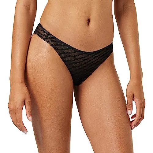 Sloggi Damen Zero Lacy H Tiny Tanga, Black, XL