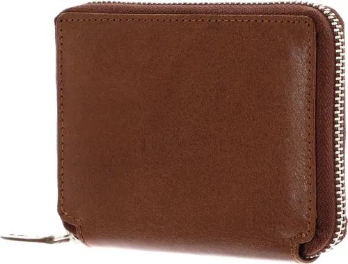 Leonhard Heyden Leder Geldbörse Cambridge Zip Around Wallet Cognac Hellbraun