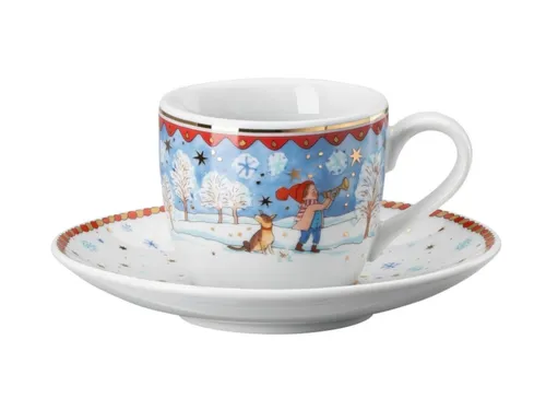 Hutschenreuther Espressotasse Sammelserie 2022 - Espressotassen, limitierte Weihnachtsedition 2022, ideal als Geschenk und Sammlerstück, gestaltet von Renáta Fuciková, bringt die Freude des Heiligabends ins Zuhause.