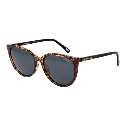 Skechers Sonnenbrille SE6169 56D 56 Damen - Damen Sonnenbrille mit polarisierten Gläsern für optimalen UV-Schutz, stylischer Vollrandrahmen in Braun und inklusive Original-Etui.