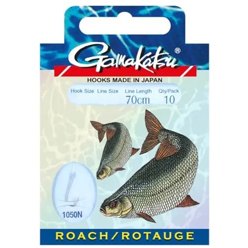 Gamakatsu Rotauge LS1050 70cm - 10 gebundene Angelhaken