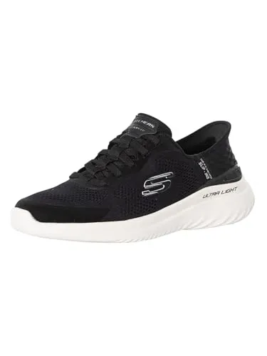 Skechers Herren Men's Bounder 2.0 Emerged Slip Sneaker, schwarz/weiß, 39.5 EU