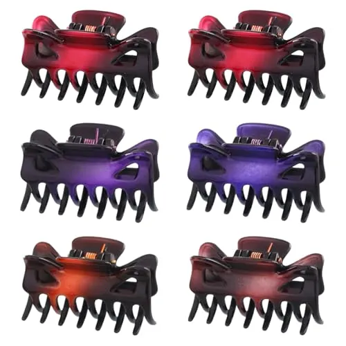 Stück Kunststoff Haarspangen Klaue Damen Haar Klaue Schellen Haarnadel, Haarklauenclips Mittelgroße Haarklauen, Haarklammern aus Kunststoff, 4 × 2,4 cm, Harzmaterial 【Zufällige Farbe】 6