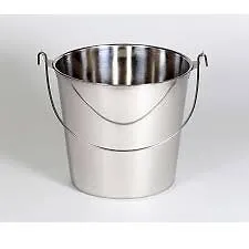 Krüger Eimer Edelstahl 10010 10L - Hochglanzpolierter Edelstahl-Eimer mit Metallbügel, ideal für Haushalt und Küche. Robuste Bauweise und elegantes Design für vielseitige Anwendungen.