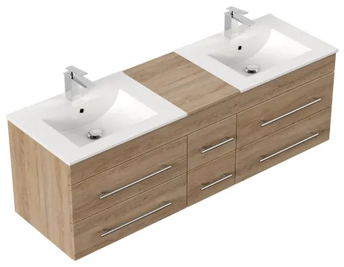 Produktbild Magnolia Home Doppelwaschtisch Roma XL mit SoftClose und mattes Becken