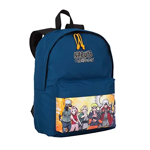 NARUTO Unisex Erwachsenen Rucksack – Mehrfarbig, One Size - Anime-Rucksack mit ikonischem NARUTO-Design, ideal für Schulzeit. Mit vielseitigen Fächern und optimalem Stauraum (40 x 31 x 13 cm) für alle Schulsachen.