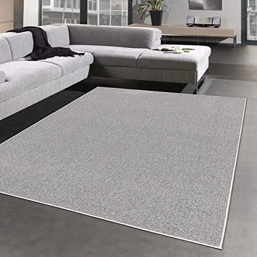 CARPETIA Teppich flach-gewebt für Eingang & Diele • einfarbig in grau Größe 160 x 230 cm