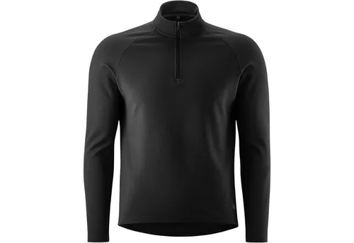 Gonso Essential Jersey Longsleeve Therm - Radtrikot Größe L in Schwarz - Fahrradbekleidung mit wärmendem Material, ideal für Mountainbiker; elastisch und komfortabel für optimale Bewegungsfreiheit.