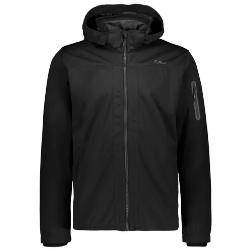 CMP MAN Jacket Zip Hood nero (U901) 50 - Outdoor Freizeitjacke für Herren, winddicht und wasserfest dank Clima Protect-Technologie, ideal für wechselhaftes Wetter mit abnehmbarer Kapuze für zusätzliche Flexibilität.