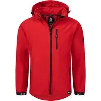 Rock Creek Herren Softshell Jacke H-168 - Winddichter Outdoor Windbreaker - Funktionsjacken für sportliche Outfits, winddicht und atmungsaktiv, ideal für die Übergangszeit mit abnehmbarer Kapuze und praktischen Reißverschlusstaschen.