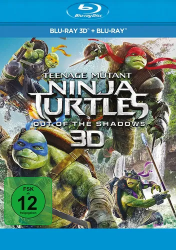 Teenage Mutant Ninja Turtles 2 3D+2D - Out of the Shadows # BLU-RAY-NEU