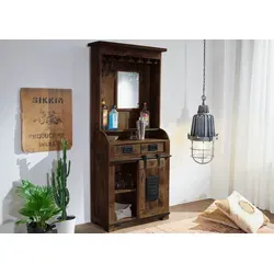 Bar Mango 75x35x170 braun lackiert RAILWAY #441 von Massivholzmöbel24