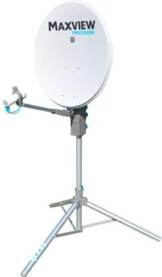 Maxview Precision 65 Portable Satantenne mit Stativ, Twin-LNB - SAT-Antennen, manuell einstellbare und portable Sat-Antenne mit einfachem Stativ für intuitive Bedienung und optimale Empfangsqualität unterwegs.