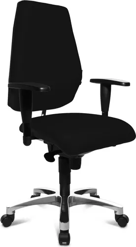 Drehstuhl Sitness 30 - Schwarz mit Universalrollen - Ergonomischer Drehstuhl für komfortables Sitzen, höhenverstellbar mit integrierter Lordosenstütze. Ideal für stundenlange Büroarbeit, unterstützt eine gesunde Körperhaltung.
