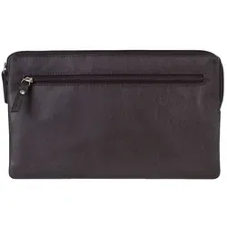 Banktasche Geldtasche LEAS in Echt-Leder, braun - Special-Edition